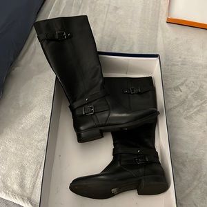 Worn once! Size 8 Arturo Chiang black leather riding boots